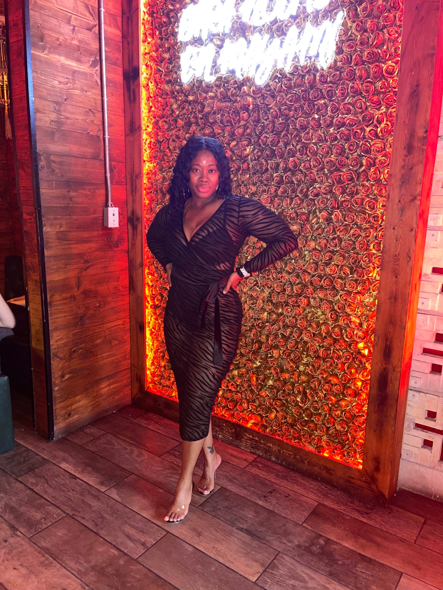 Single Again Black Sheer Dress