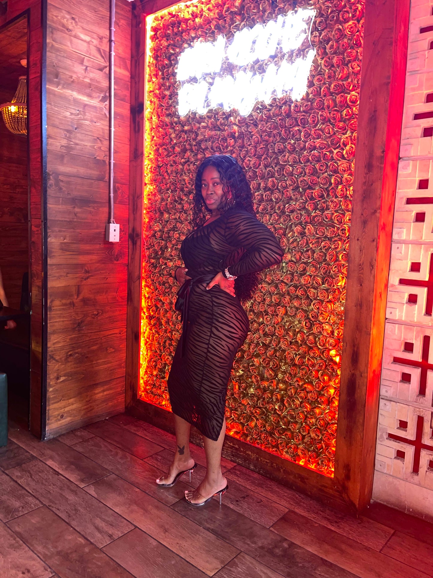 Single Again Black Sheer Dress