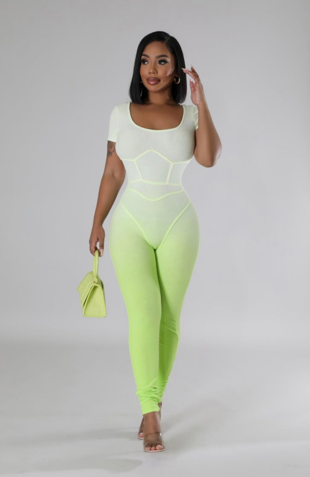 KEY LIME GREEN JUMPSUIT