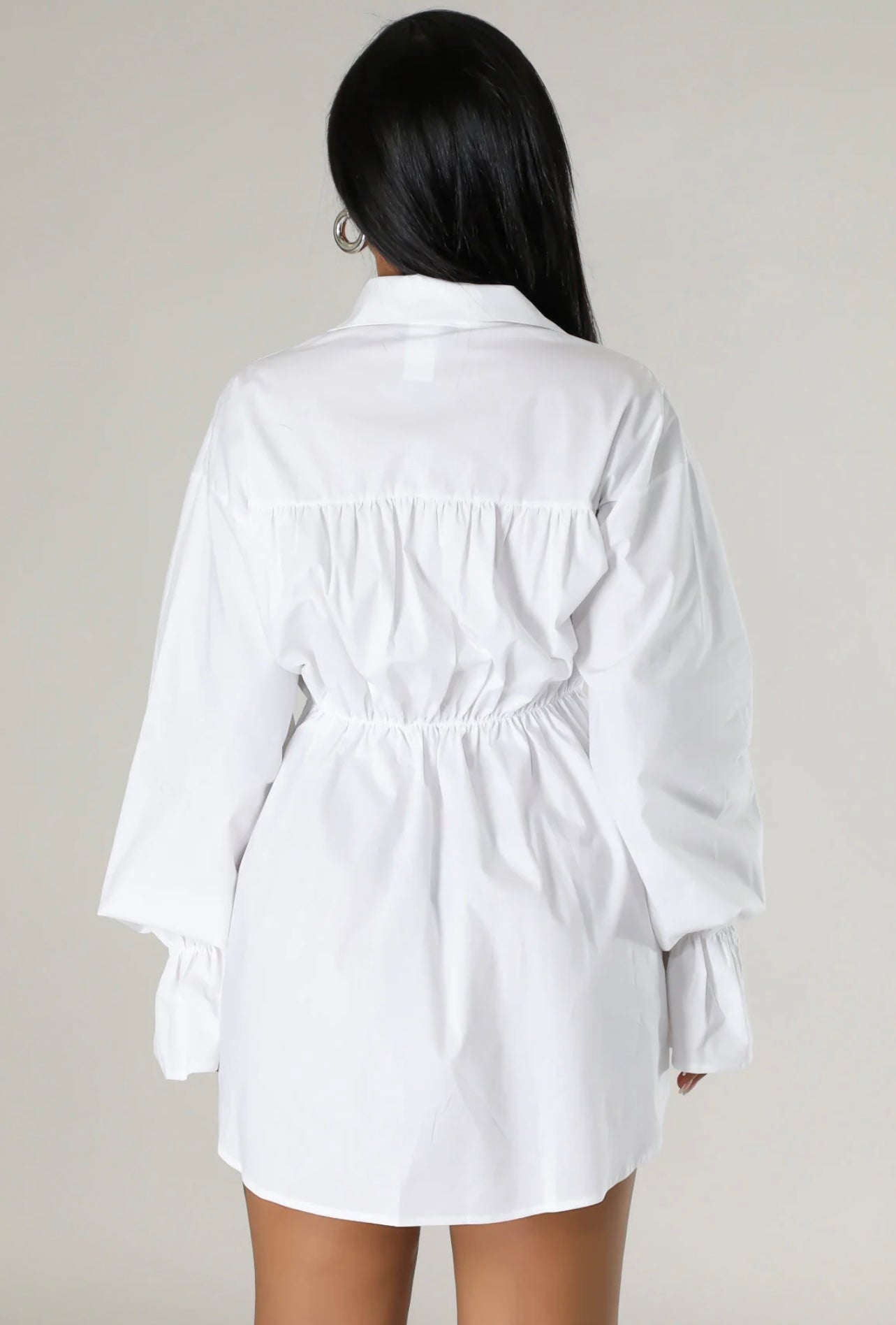 WHITE COLLAR MINI DRESS